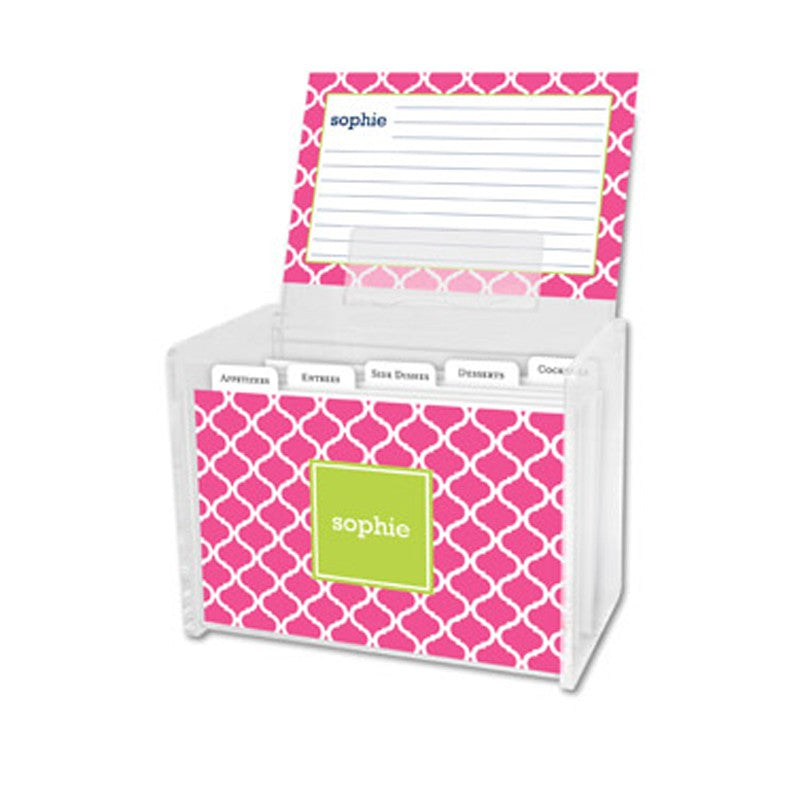boatman geller ann tile raspberry recipe box