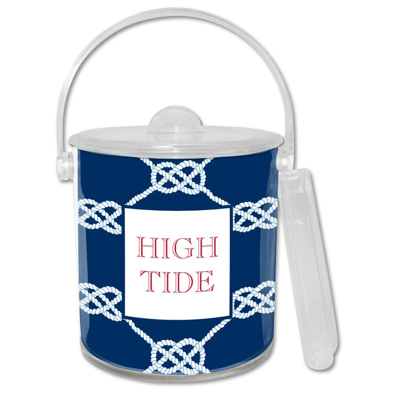 boatman geller nautical knot navy ice bucket