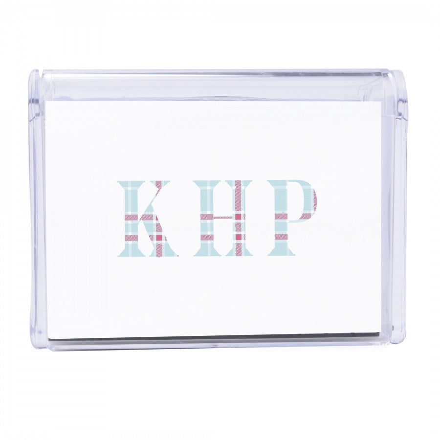 Plaid Monogram Note Box6