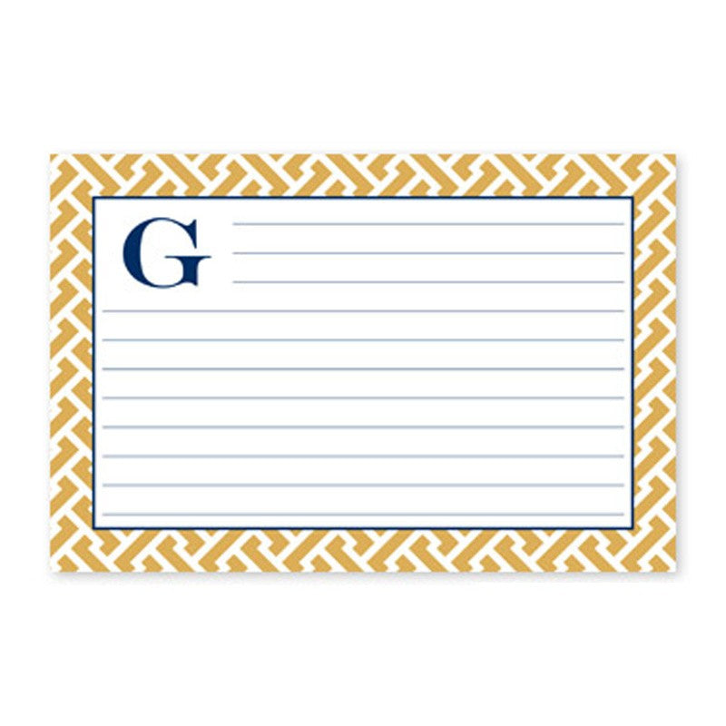 boatman geller greek key band pink recipe card