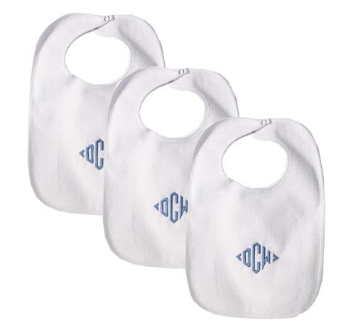 personalized terry bib set