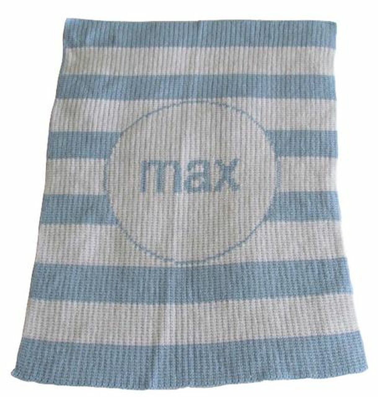 personalized stroller blanket with stripe