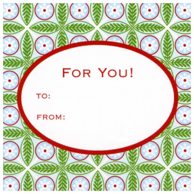 boatman geller tile red & green square sticker