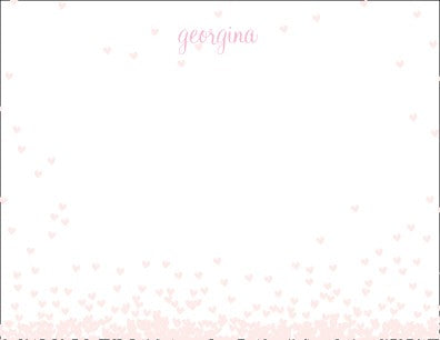 cascading hearts children's stationary