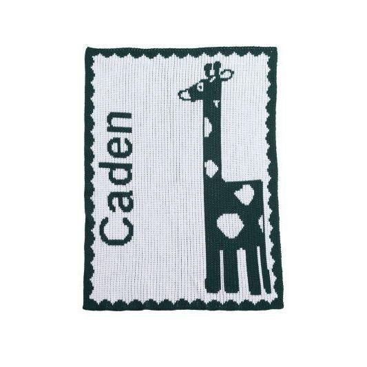 personalized giraffe blanket