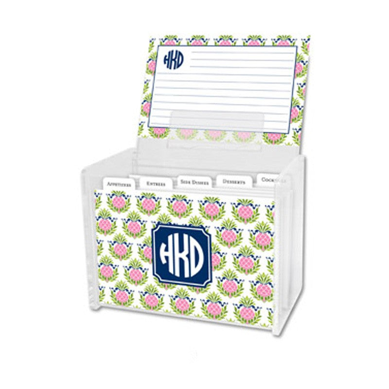 boatman geller kate red & teal recipe box