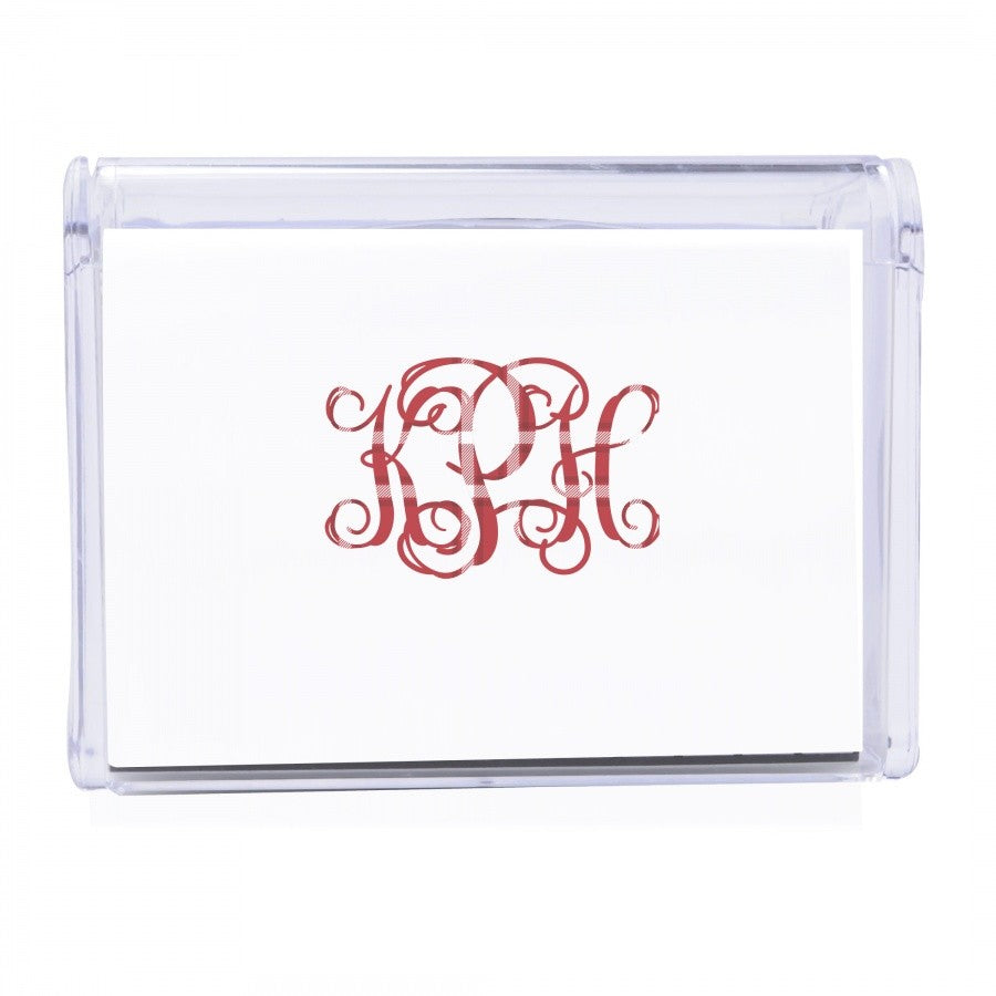 Plaid Monogram Note Box11