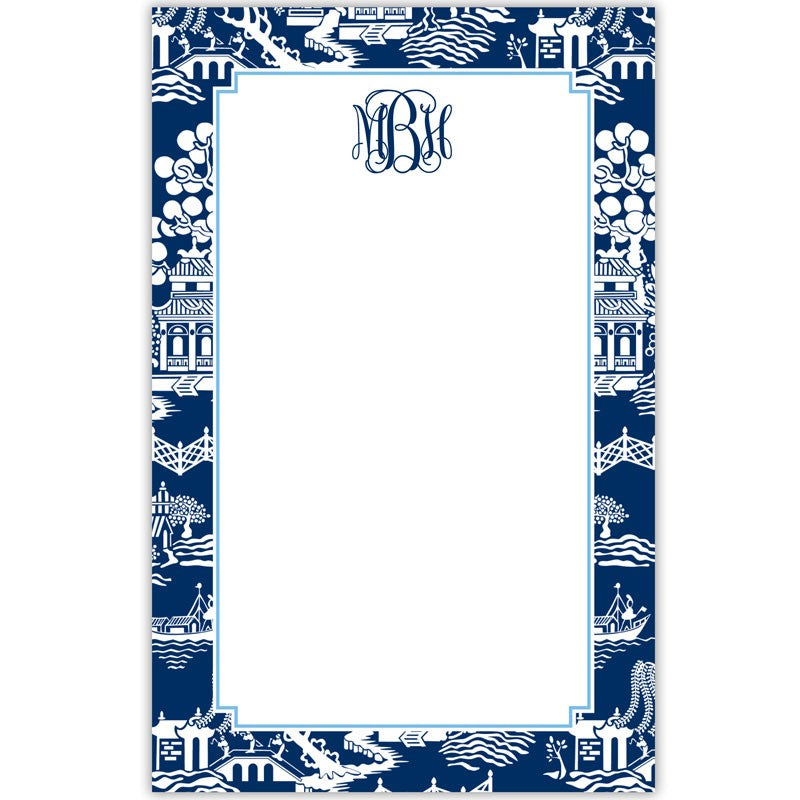 boatman geller chinoiserie navy notepad