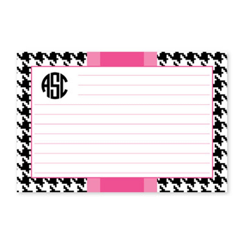 boatman geller alex houndstooth black recipe card