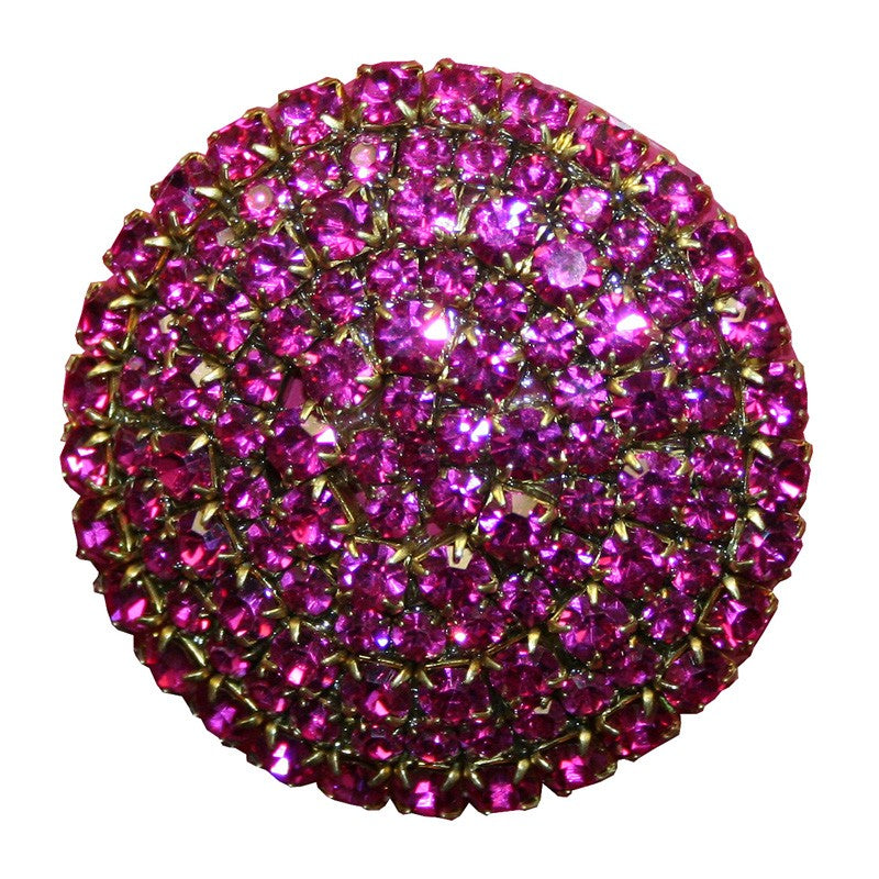 brilliant fuchsia crystal drawer knob