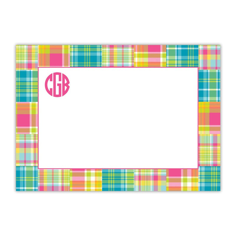 boatman geller madras patch bright large flat notecard