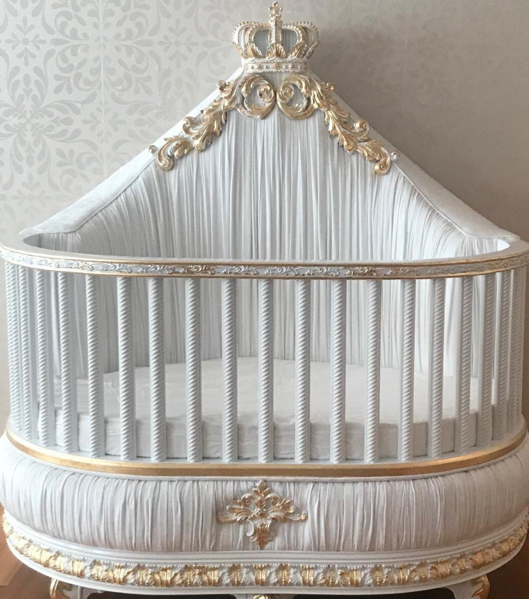 upholstered regal crown crib