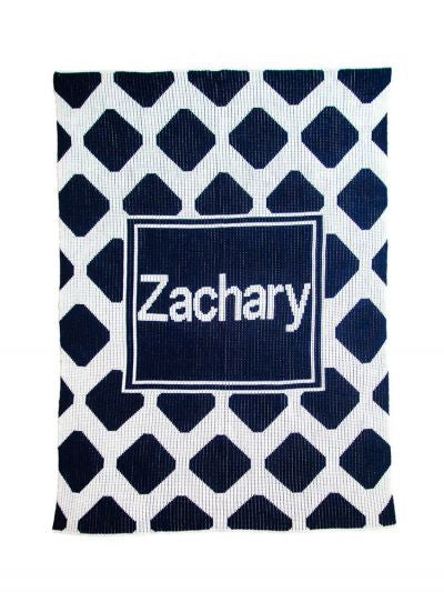 modern crisscross name blanket