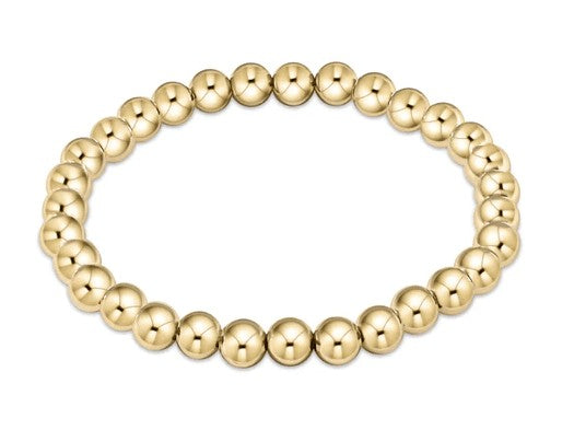 14k gold filled 6mm beaded bracelet