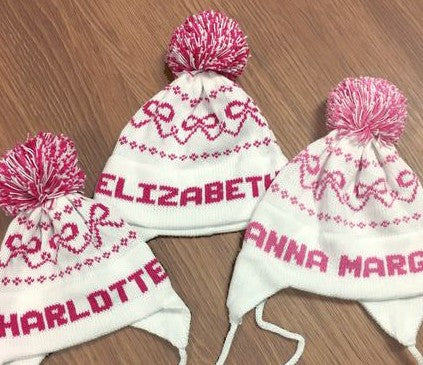 ribbon bows earflap hat