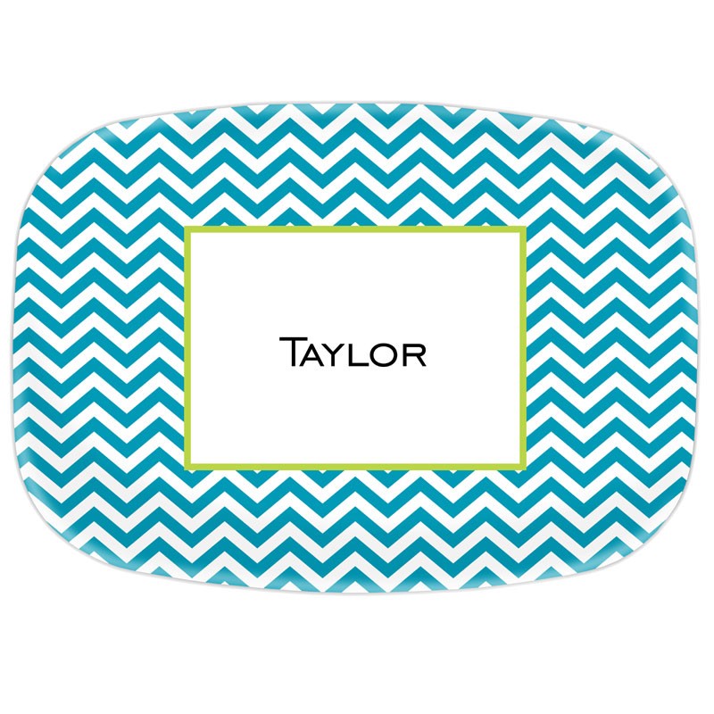 boatman geller chevron turquoise platters