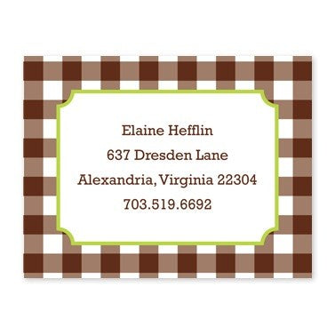 boatman geller classic check chocolate calling card