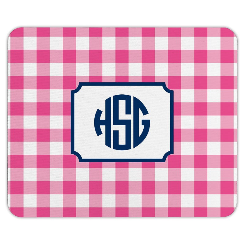 boatman geller classic check raspberry mouse pad