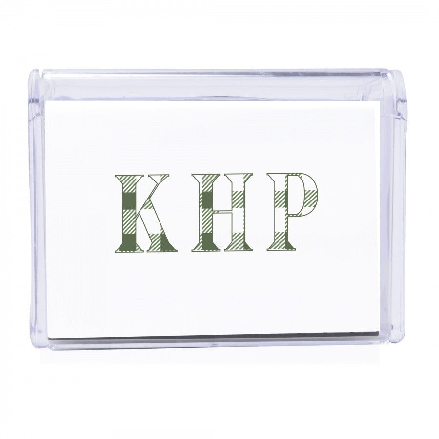Plaid Monogram Note Box14