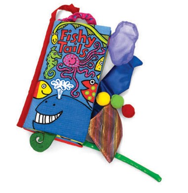 fishy tails plush book by jelly cat