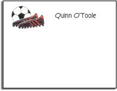 personalized kids notes soccer stud