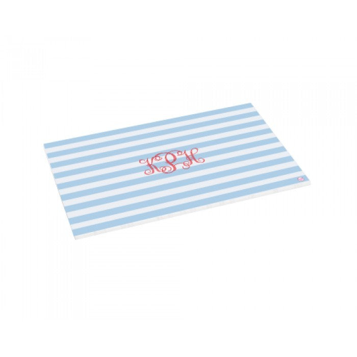 stripe monogram disposable placemat pad