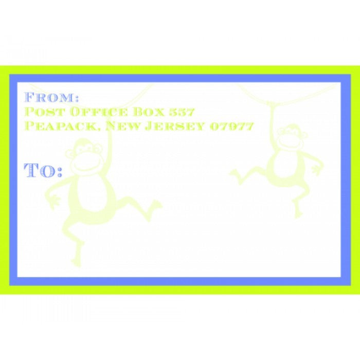 monkeys double mailing stickers