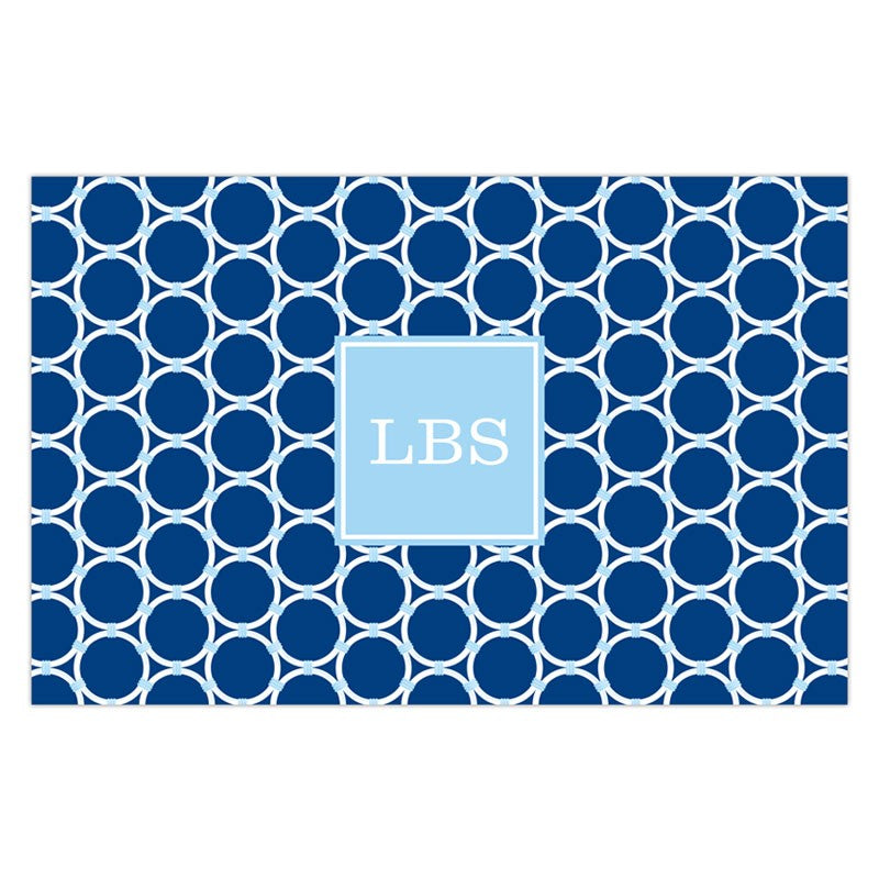 boatman geller bamboo rings navy placemat