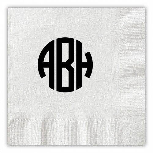 Circle Monogram Napkins