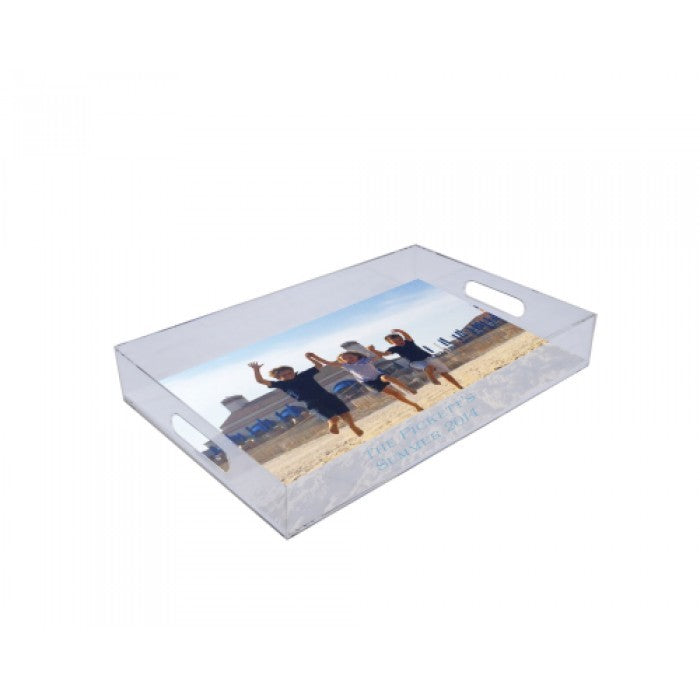 photo lucite tray with text
