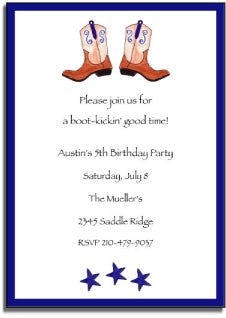 personalized invitations ride'em cowboy
