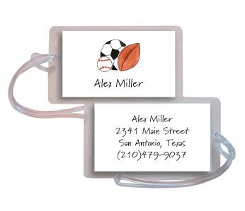personalized luggage tags sports fan tag