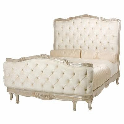 regal twin bed - tufted upholstered (custom fabrics and finishes available)