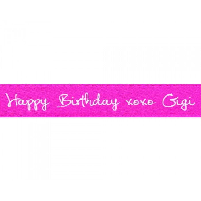 hot pink personalized ribbon