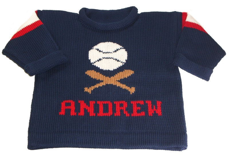 personalized baseball sweater