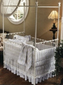 corsican iron canopy crib - stars 40568