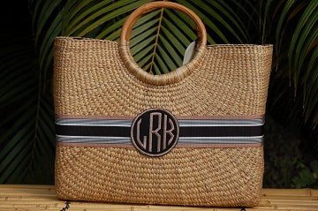 monogrammed becky basket bag