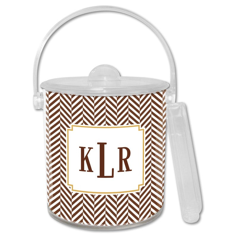 boatman geller herringbone chocolate ice bucket