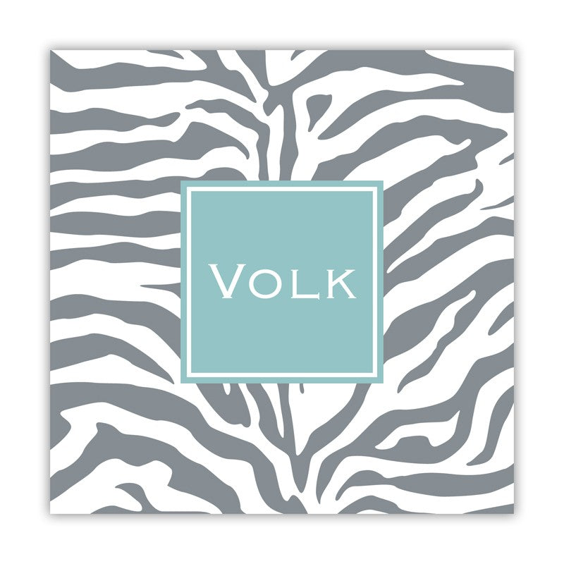 zebra gray square paper coaster set of 50