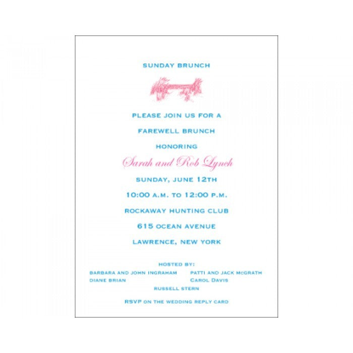sarah & rob brunch invitation