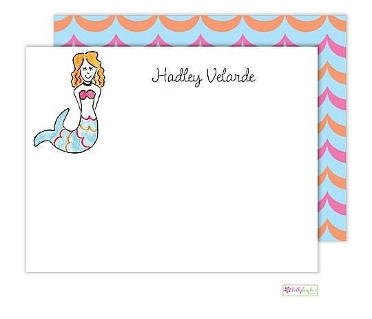 personalized - mermaid flat notes