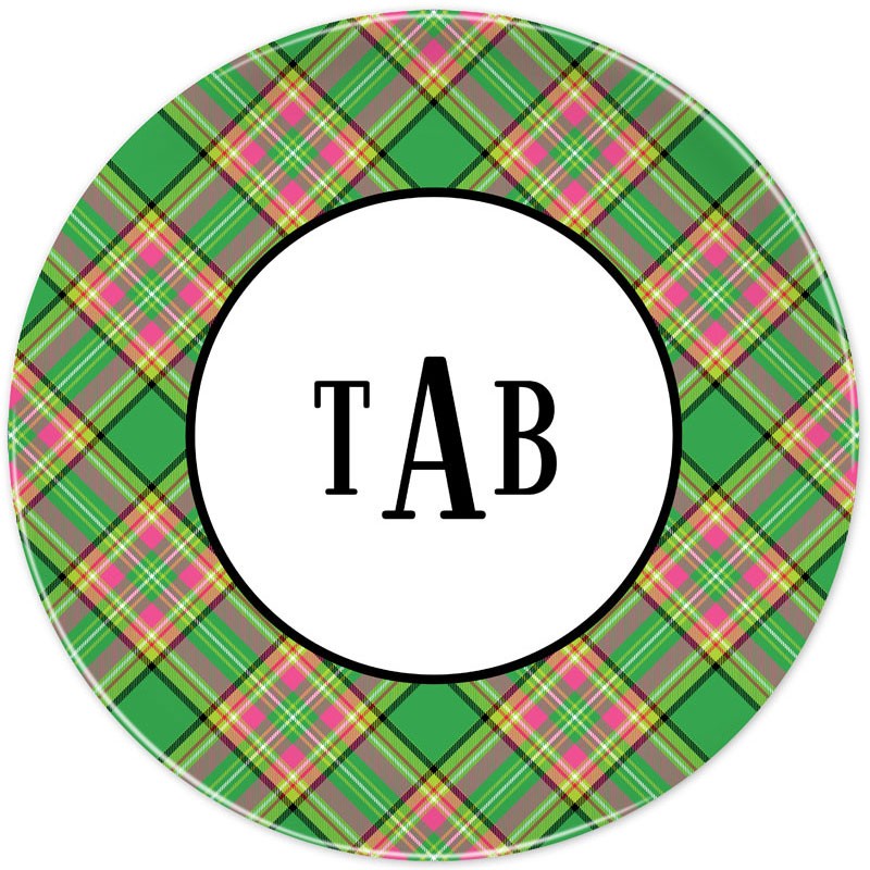 boatman geller preppy plaid plate