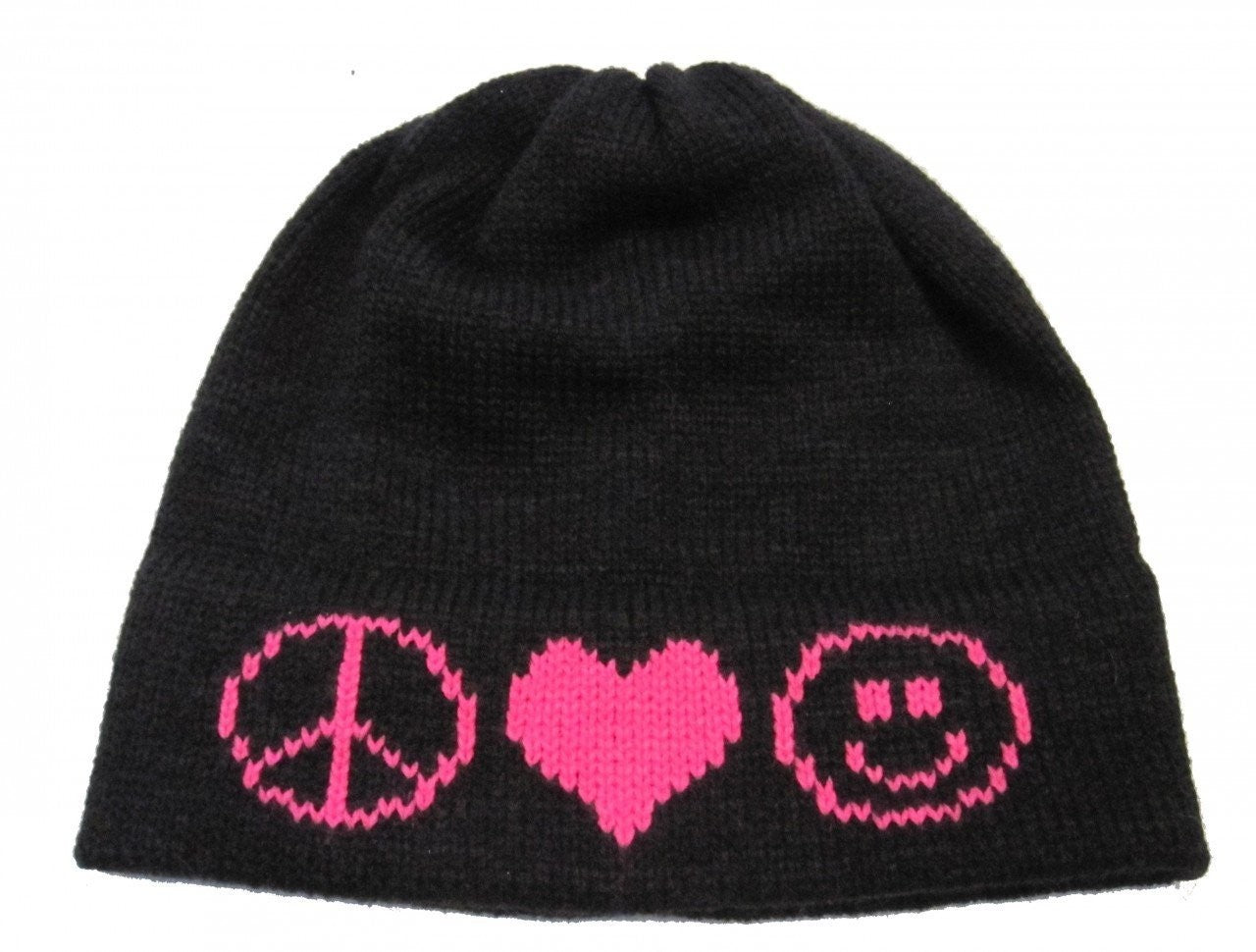 combo peace love smiling face hat