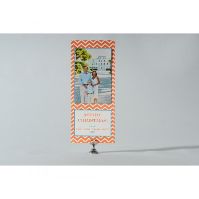 chevron chic holiday card