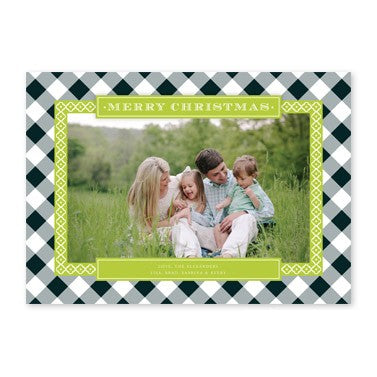 boatman geller buffalo check black & kiwi photocard