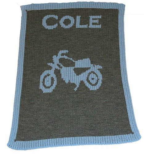 personalized vintage motorcycle blanket with name