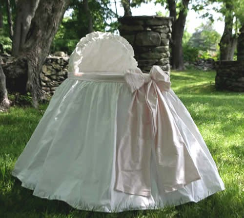 lulla smith bassinet band and bow (contact us for pricing)