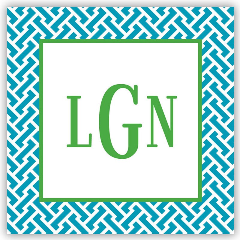 boatman geller stella turquoise square sticker