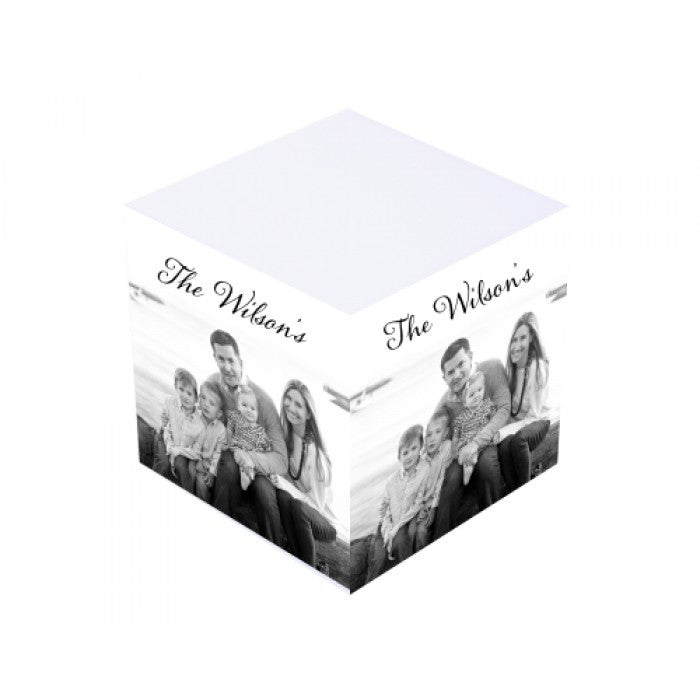 persoanlized photo sticky note cube