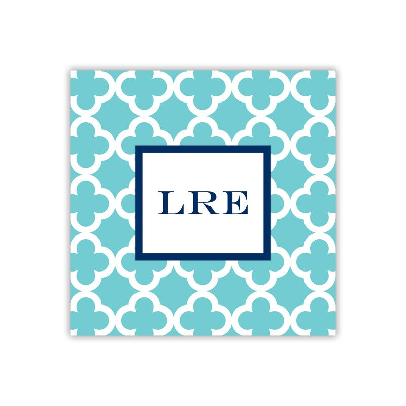 bristol tile teal square paper coaster set of 50